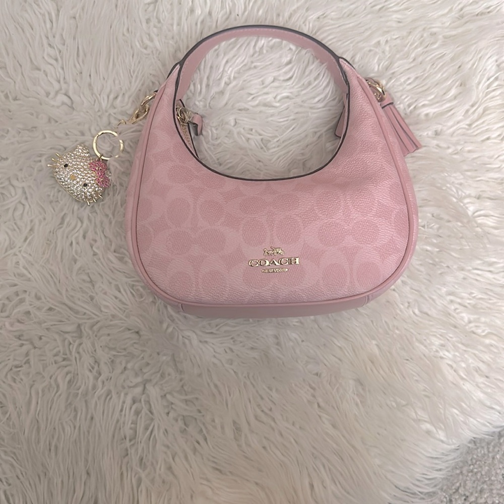 Powder Pink Carmen Mini Crossbody Bag In Signature Canvas